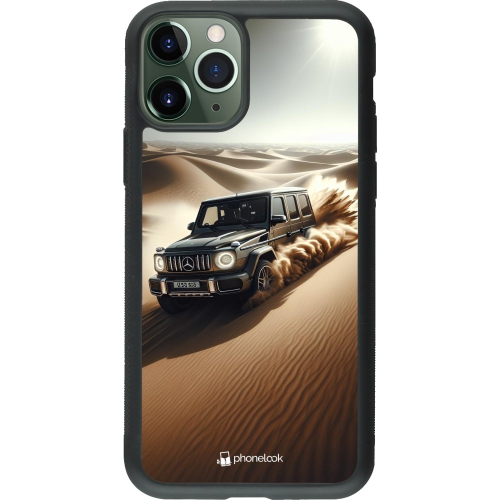 iPhone 11 Pro Case Hülle - Silikon schwarz Mercedes G Drift Wueste