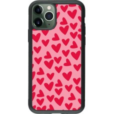 iPhone 11 Pro Case Hülle - Silikon schwarz Mom 2024 kleine Herzen