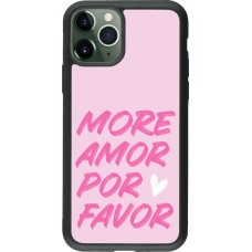 iPhone 11 Pro Case Hülle - Silikon schwarz More amor porfavor
