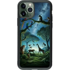 iPhone 11 Pro Case Hülle - Silikon schwarz Paradies der exotischen Tiere