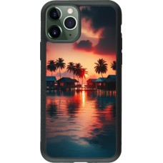 iPhone 11 Pro Case Hülle - Silikon schwarz Paradies Malediven