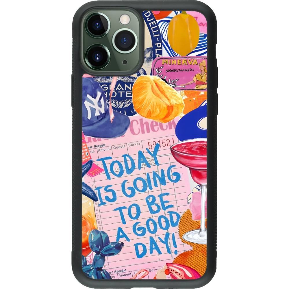iPhone 11 Pro Case Hülle - Silikon schwarz Preppy Today is Going to be a good day
