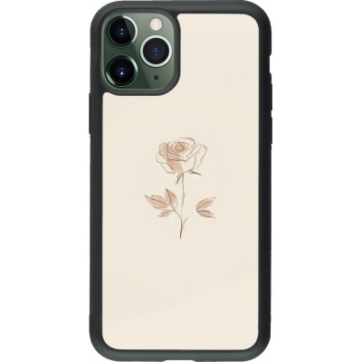 iPhone 11 Pro Case Hülle - Silikon schwarz Rosa Sand Minimalistisch