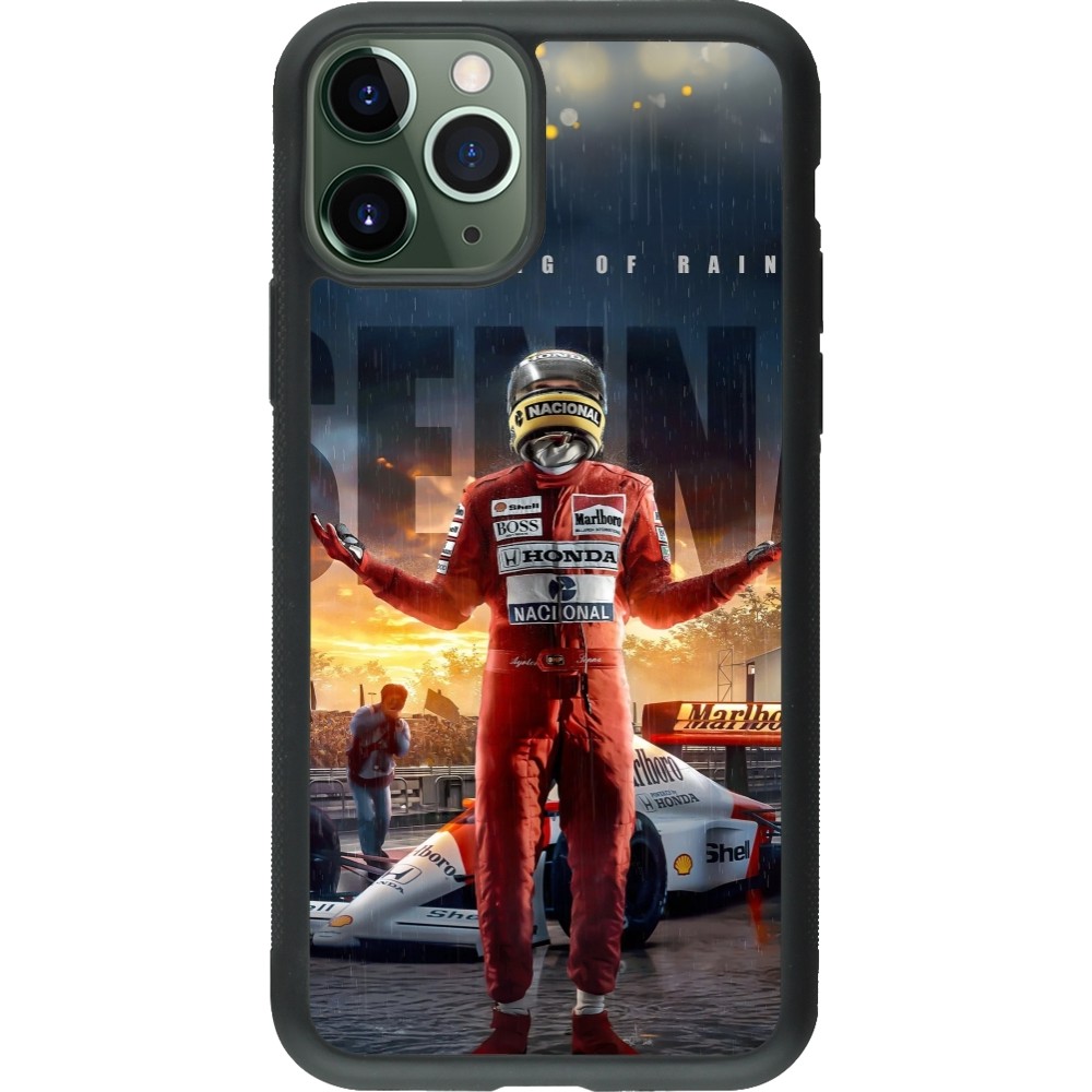 iPhone 11 Pro Case Hülle - Silikon schwarz Senna The King of Rain