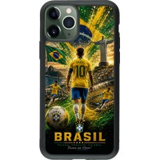 iPhone 11 Pro Case Hülle - Silikon schwarz Fussball Brasilien splash 2026
