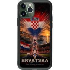 iPhone 11 Pro Case Hülle - Silikon schwarz Fussball Kroatien splash 2026