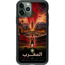 iPhone 11 Pro Case Hülle - Silikon schwarz Fussball Marokko splash 2026