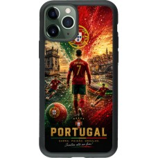 iPhone 11 Pro Case Hülle - Silikon schwarz Fussball Portugal splash 2026