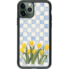 iPhone 11 Pro Case Hülle - Silikon schwarz Blue vichy tulips 2026