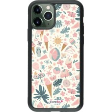 iPhone 11 Pro Case Hülle - Silikon schwarz Sommer Pink Muster