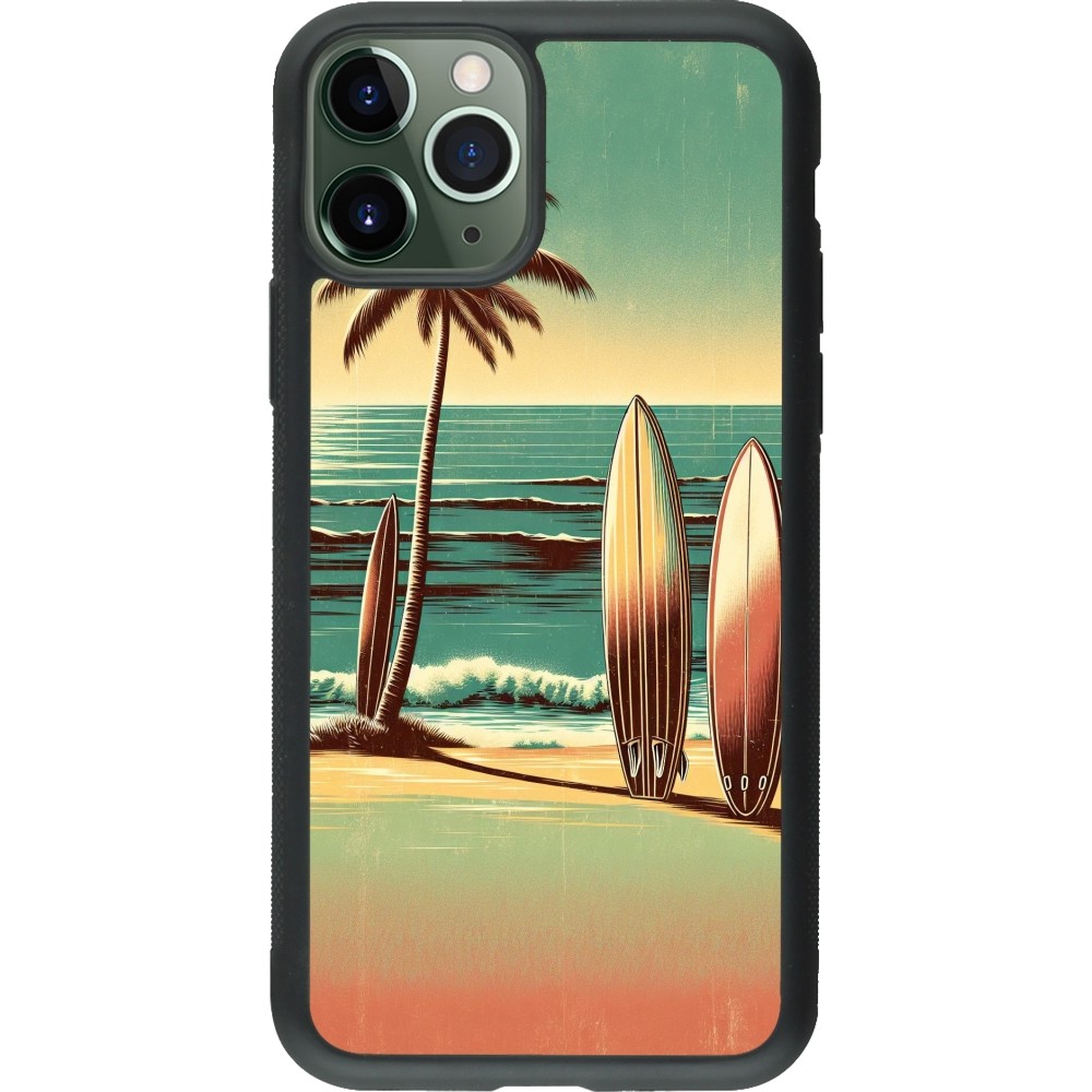 iPhone 11 Pro Case Hülle - Silikon schwarz Surf Paradise