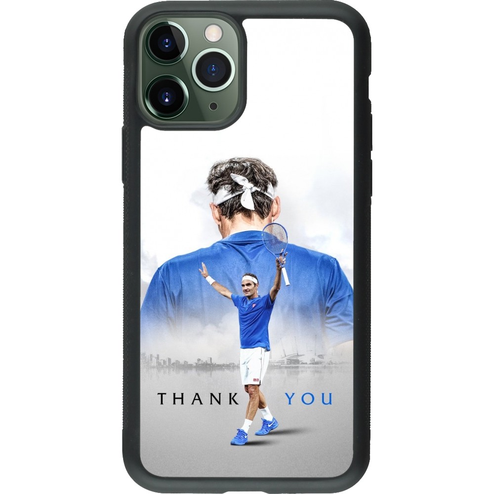 iPhone 11 Pro Case Hülle - Silikon schwarz Thank you Roger