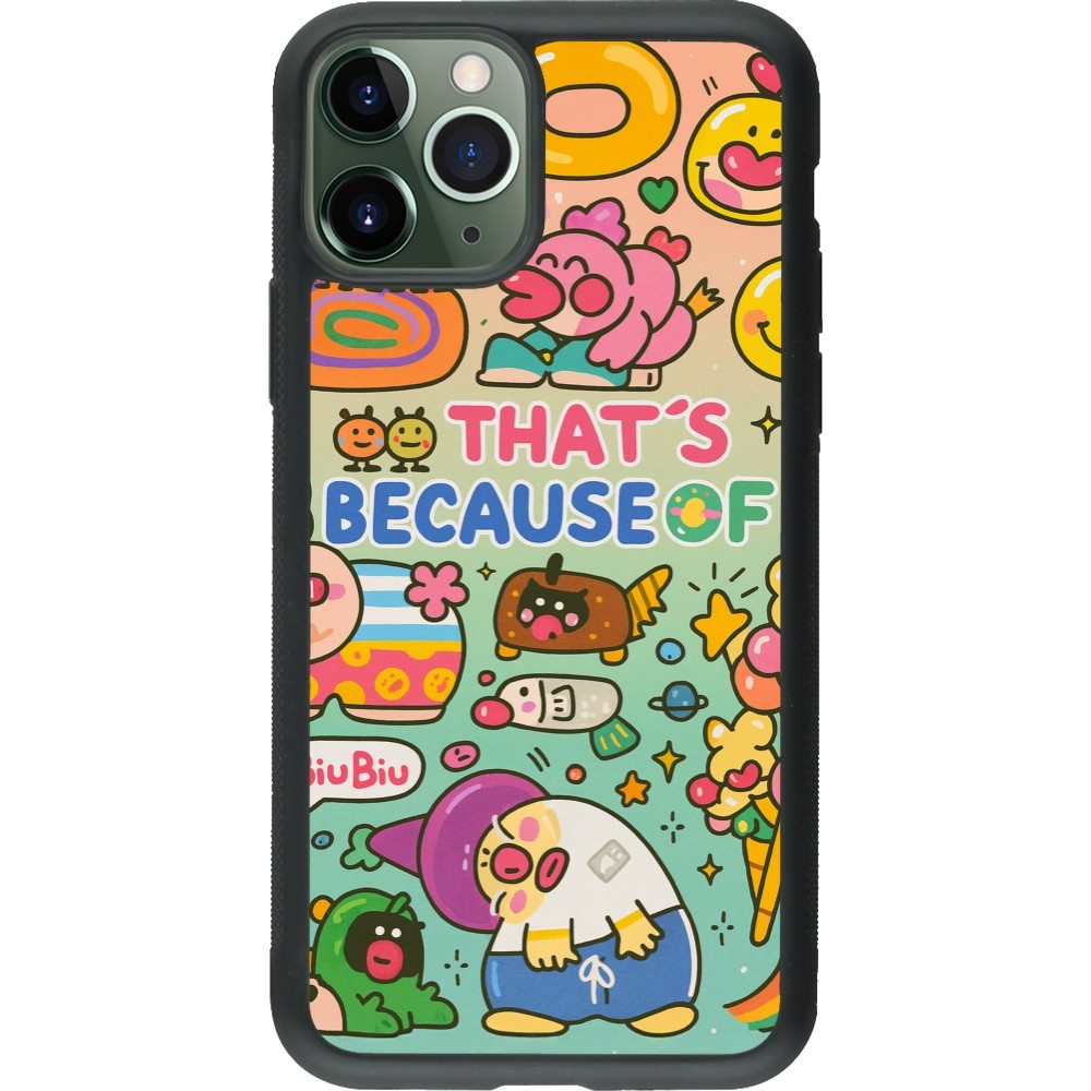 iPhone 11 Pro Case Hülle - Silikon schwarz Thats beacause of