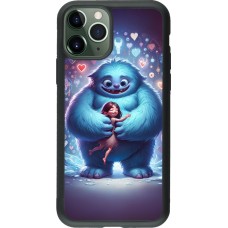 iPhone 11 Pro Case Hülle - Silikon schwarz Valentin 2024 Flauschige Liebe