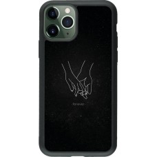 iPhone 11 Pro Case Hülle - Silikon schwarz Valentine 2023 hands forever