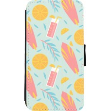 iPhone 11 Pro Case Hülle - Wallet schwarz Summer 2025 Pattern citron