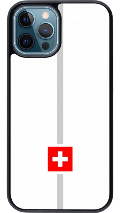 Coque iPhone 12 / 12 Pro - Canton CH blanc