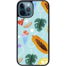 iPhone 12 / 12 Pro Case Hülle - Summer 2025 Pattern papaya