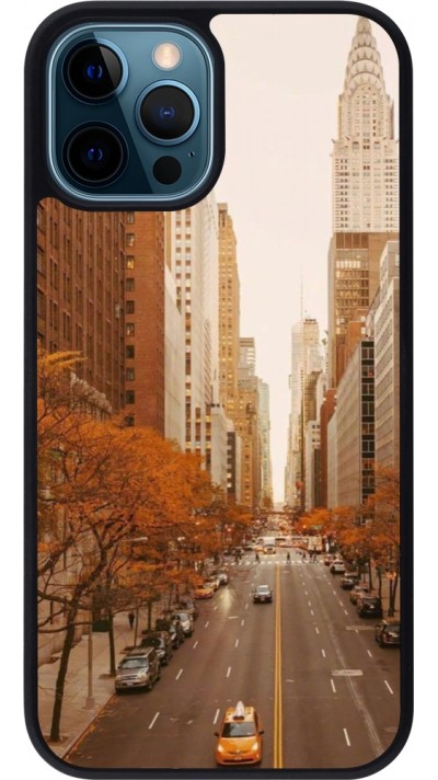 iPhone 12 / 12 Pro Case Hülle - Silikon schwarz Autumn 2024 New York city