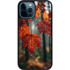 iPhone 12 / 12 Pro Case Hülle - Silikon schwarz Autumn 25 Rain