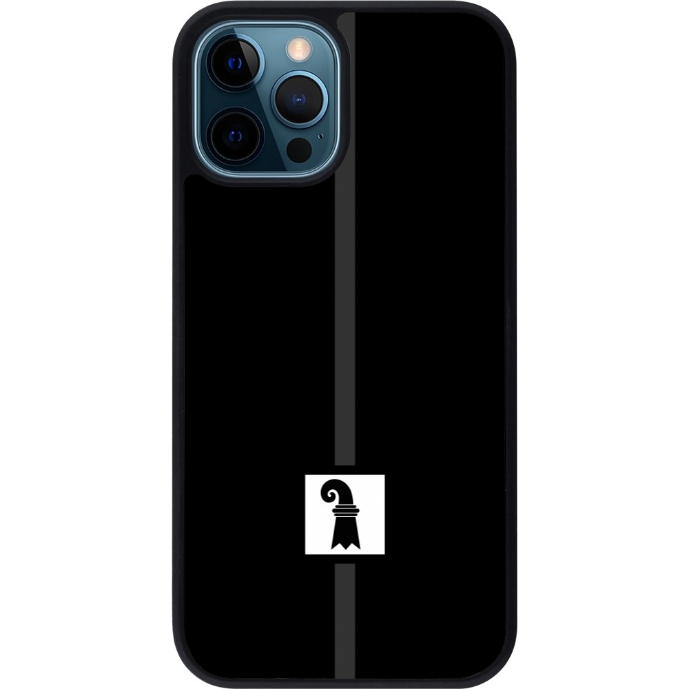 iPhone 12 / 12 Pro Case Hülle - Silikon schwarz Kanton BS schwarz