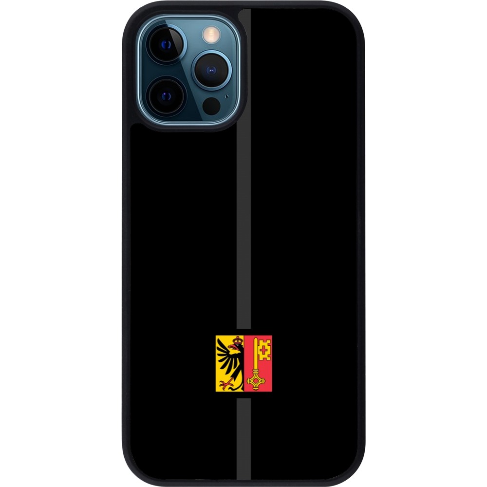 iPhone 12 / 12 Pro Case Hülle - Silikon schwarz Kanton GE schwarz