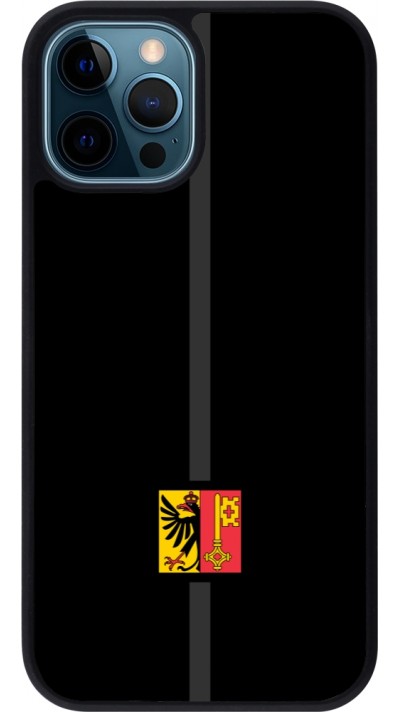 iPhone 12 / 12 Pro Case Hülle - Silikon schwarz Kanton GE schwarz