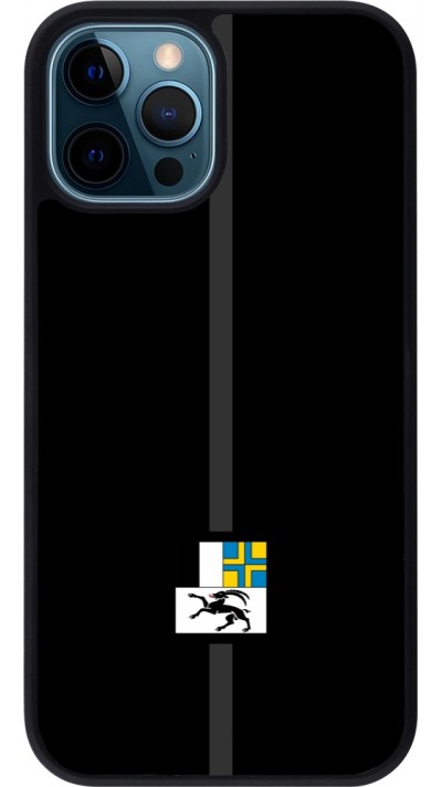 iPhone 12 / 12 Pro Case Hülle - Silikon schwarz Kanton GR schwarz