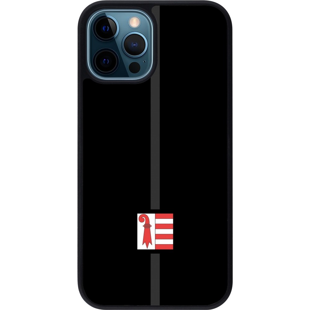 iPhone 12 / 12 Pro Case Hülle - Silikon schwarz Kanton JU schwarz