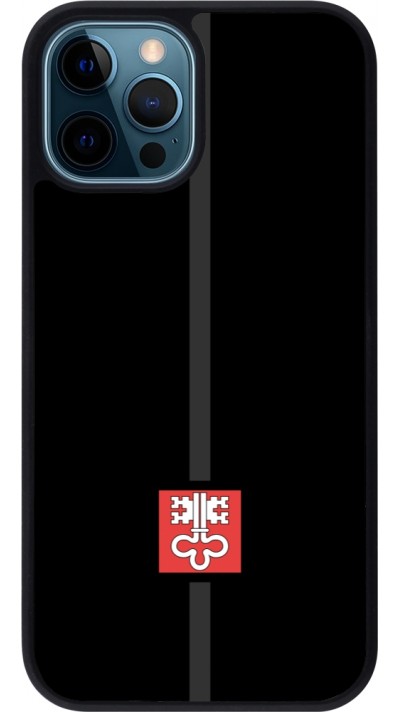 iPhone 12 / 12 Pro Case Hülle - Silikon schwarz Kanton NW schwarz