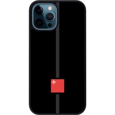 iPhone 12 / 12 Pro Case Hülle - Silikon schwarz Kanton SZ schwarz