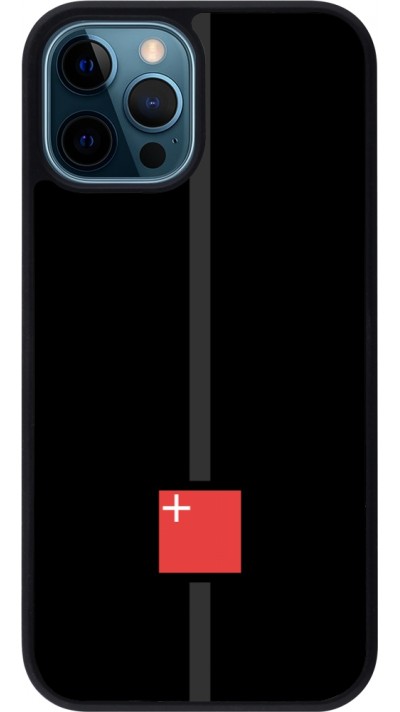 iPhone 12 / 12 Pro Case Hülle - Silikon schwarz Kanton SZ schwarz