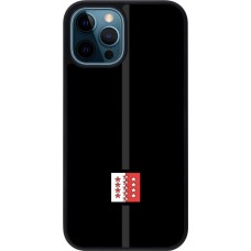 iPhone 12 / 12 Pro Case Hülle - Silikon schwarz Kanton VS schwarz