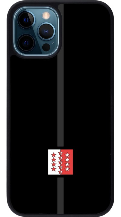 iPhone 12 / 12 Pro Case Hülle - Silikon schwarz Kanton VS schwarz