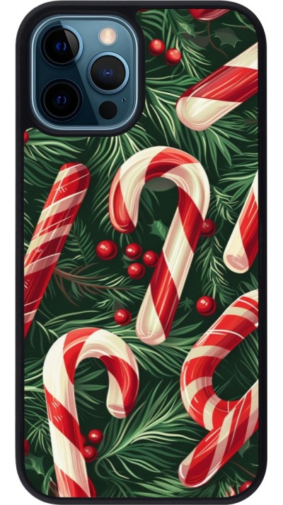 iPhone 12 / 12 Pro Case Hülle - Silikon schwarz Christmas 25 Xmas Stick