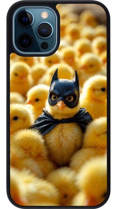 iPhone 12 / 12 Pro Case Hülle - Silikon schwarz Easter 2026 Chicken Batman