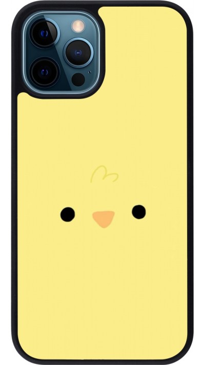 iPhone 12 / 12 Pro Case Hülle - Silikon schwarz Easter 2026 Little chicken