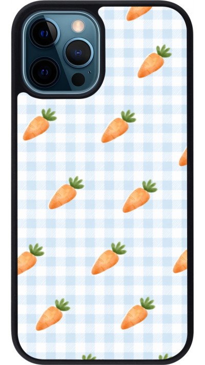 iPhone 12 / 12 Pro Case Hülle - Silikon schwarz Easter 2026 Pattern carrots