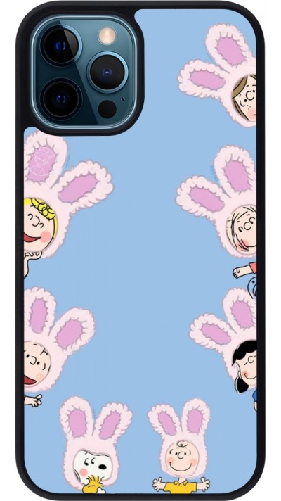 iPhone 12 / 12 Pro Case Hülle - Silikon schwarz Easter 2026 Snoopy