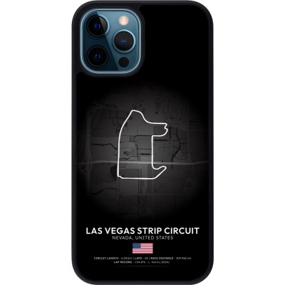 iPhone 12 / 12 Pro Case Hülle - Silikon schwarz F1 Track 2025 Las Vegas