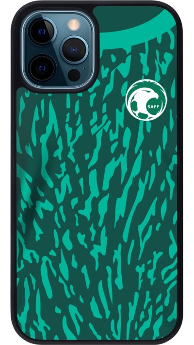 iPhone 12 / 12 Pro Case Hülle - Silikon schwarz Saudi-Arabien 2022 personalisierbares Fussballtrikot