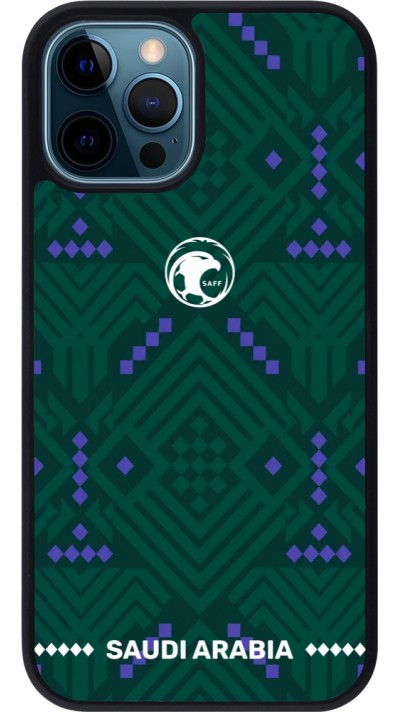 iPhone 12 / 12 Pro Case Hülle - Silikon schwarz Saudi Arabien 2026 personalisierbares Fussballtrikot