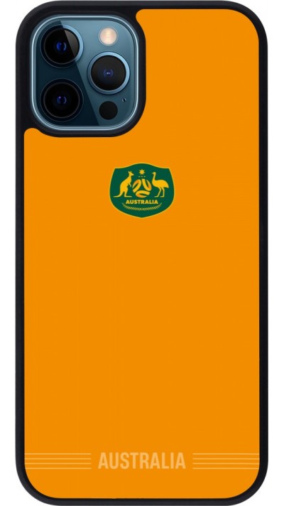 iPhone 12 / 12 Pro Case Hülle - Silikon schwarz Australien 2026 personalisierbares Fussballtrikot