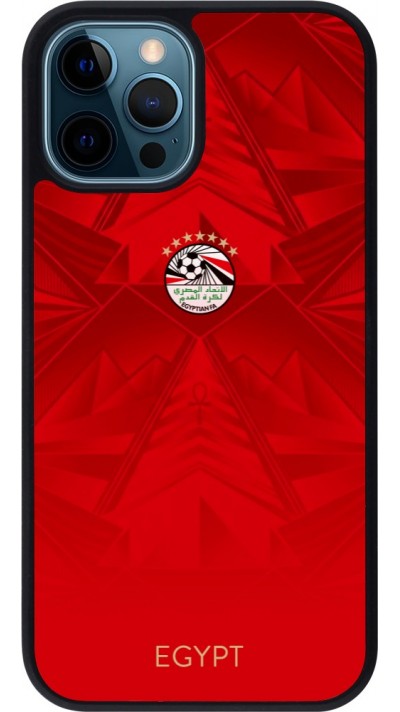 iPhone 12 / 12 Pro Case Hülle - Silikon schwarz Ägypten 2026 personalisierbares Fussballtrikot