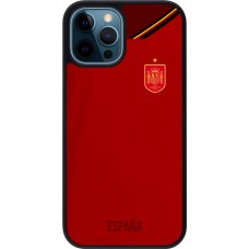 iPhone 12 / 12 Pro Case Hülle - Silikon schwarz Spanien 2022 personalisierbares Fußballtrikot