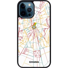 iPhone 12 / 12 Pro Case Hülle - Silikon schwarz Ghana 2026 personalisierbares Fussballtrikot