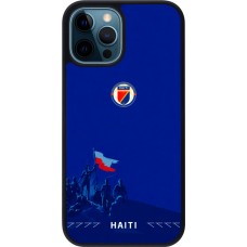 iPhone 12 / 12 Pro Case Hülle - Silikon schwarz Haiti 2026 personalisierbares Fussballtrikot