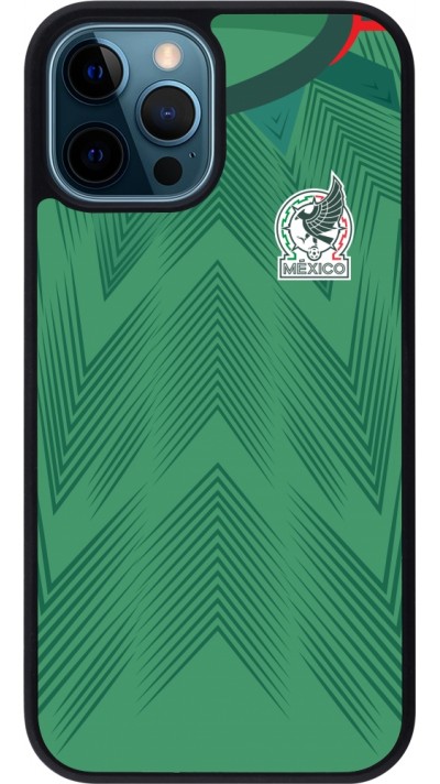 iPhone 12 / 12 Pro Case Hülle - Silikon schwarz Mexiko 2022 personalisierbares Fussballtrikot