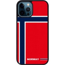 iPhone 12 / 12 Pro Case Hülle - Silikon schwarz Norwegen 2026 personalisierbares Fussballtrikot