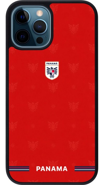 iPhone 12 / 12 Pro Case Hülle - Silikon schwarz Panama 2026 personalisierbares Fussballtrikot